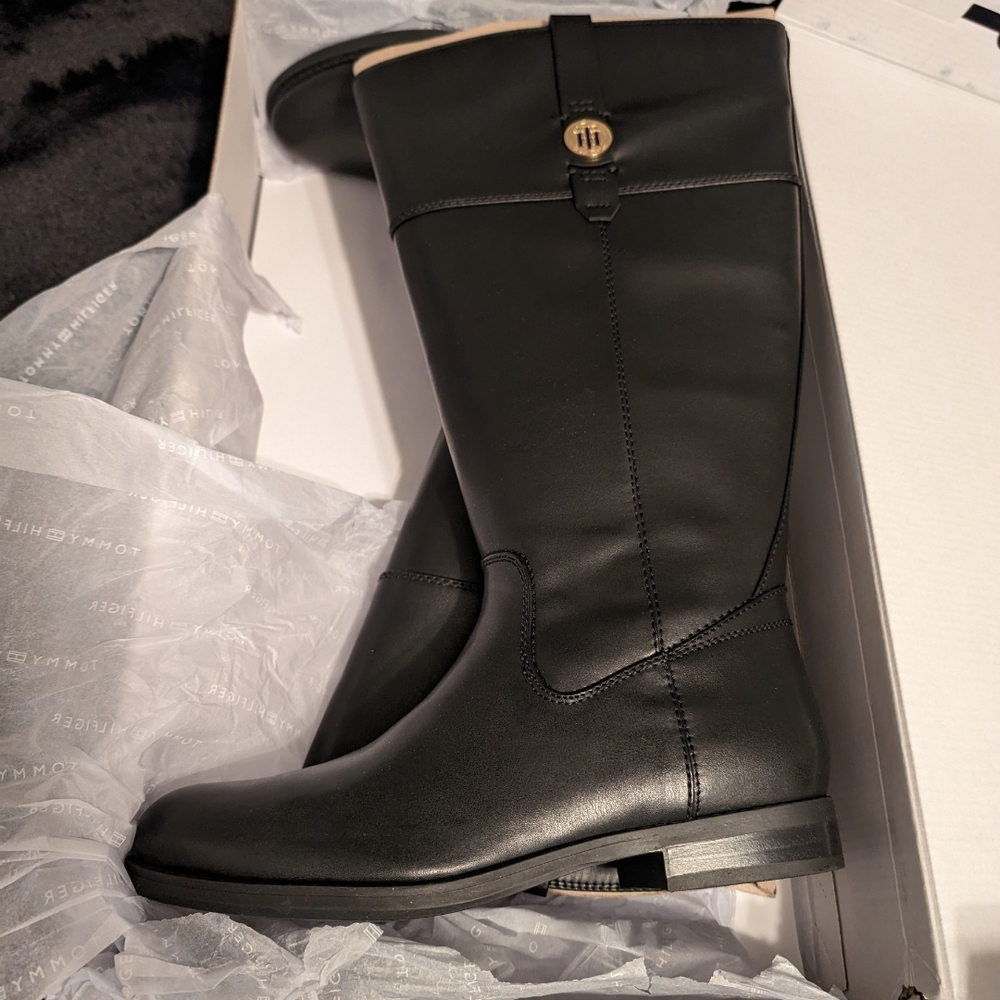 Tommy Hilfiger Women's Black Riding Style Boots